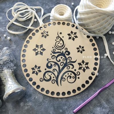 10pcs Wooden bottoms New Year Crochet basket Tshirt yarn Circle Wood Basic for Crochet Make basket furniture baskets