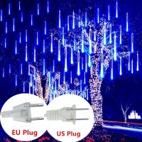 Outdoor LED Meteor Shower String Lights Falling Rain Drop Fairy Light Waterproof for Christmas Party Garden Holiday Decorations