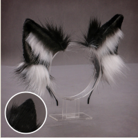 New Furry Plush Foldable Wolf Cat Ears Headband Realistic Animal Fox Hair Hoop Lolita Anime Decor Ear Cosplay Kawaii Accessories