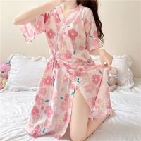 【LZ】✾  Vestido de dama de honra feminino Camisola Pijama Cosplay extravagante Robes Conjunto de pijama Roupão feminino Vestido de noite