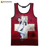 hot【DT】 M. Pokora Printed Men Fashion Sleeveless T-shirt Hip Hop Streetwear Oversized Tees