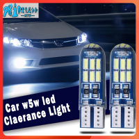 RTO 2ชิ้นหลอดไฟ Led T10ซิลิโคนกันน้ำไฟในสวนไฟโดมรถ W5W 194 168 15SMD ลิ่ม4014ด้านข้างอะไหล่รถไฟเก๋งป้ายทะเบียนรถไฟอ่านหนังสือตัวบ่งชี้การกวาดล้าง