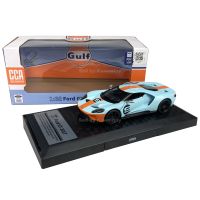 CCA 1:32 Ford GT 2017 Gulf Blue Color Alloy Diecast Model Toy with Decoration Base Ford Official Licensed Product