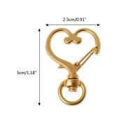 ❤❤ 10Pcs Metal Swivel Lobster Clasp Snap Hook Heart Shape Keychain Jewelry Findings