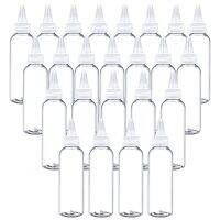 【YF】┅  20Pcs Transparent Sharp-mouth Bottle 10/30/50/60/100/120ml Plastic Squeezable Needle Bottles Color Paste Ink Glue