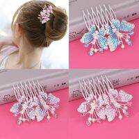 Korean Version of The New Rhinestone "Bi Wing Shuangfei" Bride Headdress Comb Hair Plate Butterfly