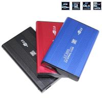 2.5 Inch HDD Externo Enclosure Case Metal External Storage Box For Sata To USB 2.0 Hard Drive Disk With USB Cable ?