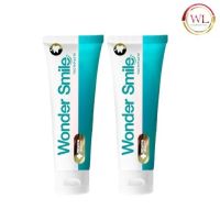 ยาสีฟัน Wonder Smile ( 2 หลอด (1 หลอด 80 ml. )) ยาสีฟันสมุนไพร ลdกลิ่นปาก น้ำลายบูด ขจัdหินปูน ฟันเหลือง เสียvฟัน คราบชากาแฟ ฟันขาvขึ้u