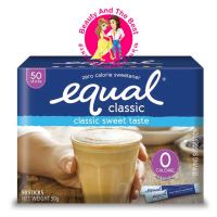 Eaual Classic 50 ซอง อิควล คลาสสิค วัตถุให้ความหวานแทนน้ำตาล ol00079