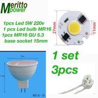 1 SET Led 5w 220v ่+ Led bulb MR16 +MR16 GU 5.3 Base socket 15 mm