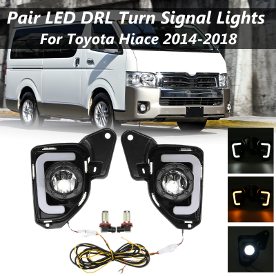 2 ชิ้น LEDไฟสัญญาณเลี้ยว อะไหล่รถยนต์Toyota Hiace 2014-2018  ไฟกลางวันไฟเดย์ไลท์ เลี้ยวสัญญาณ ไฟท้ายรถตู้ ไฟ​ตัด​หมอก ไฟ​สปอร์ตไลท์