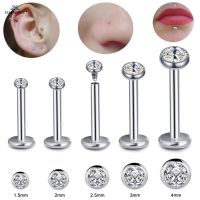 Starbeauty 2pcs Mix 16G 1.5/2/2.5/3/4mm Round Gem Nose Ring Helix Piercing Oreja Tragus Piercing Labret Lip Ring Earrings Studs