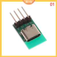 Aleaty? 1ชิ้น TYPE-C USB เพื่อจุ่มตัวเชื่อมต่อ PCB บอร์ดทดสอบบอร์ดบัดกรีหญิง DIP PIN อะแดปเตอร์ส่วนหัว