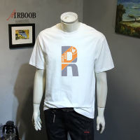 AIRBOOB 2023เสื้อยืดแบรนด์เสื้อแขนสั้นฤดูร้อนแฟชั่นสำหรับผู้ชาย,เสื้อยืดแขนครึ่งแขนทรงหลวมแฟชั่น