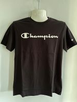 เสื้อยืดคอกลม Champion script logo T-shirt สีดำและฟ้า size S ของแท้