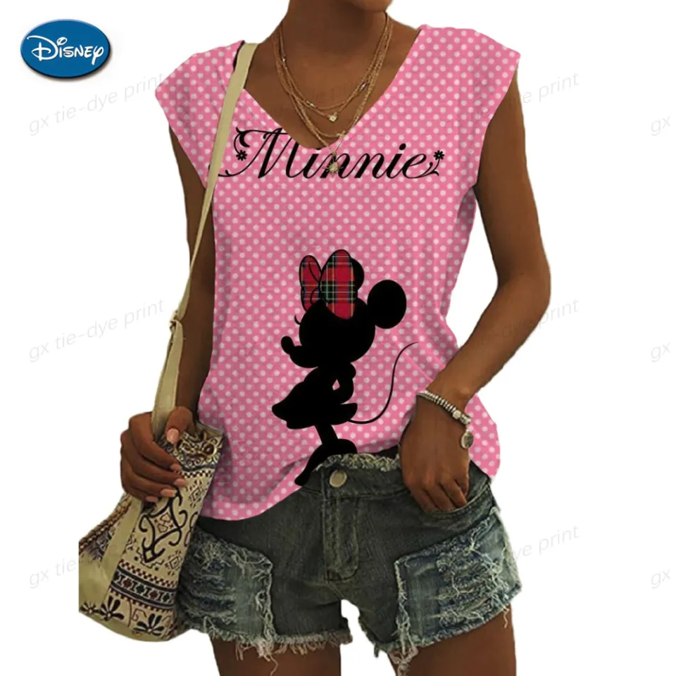 Disney Shirt for Women - Mickey Mouse Tie Dye Tank - Pink 