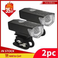 2pcs bike Lights front USB Rechargeable Headlight MTB Road Bike Cycling Flashlight Bike Lantern Lamp Bicycle Accessories