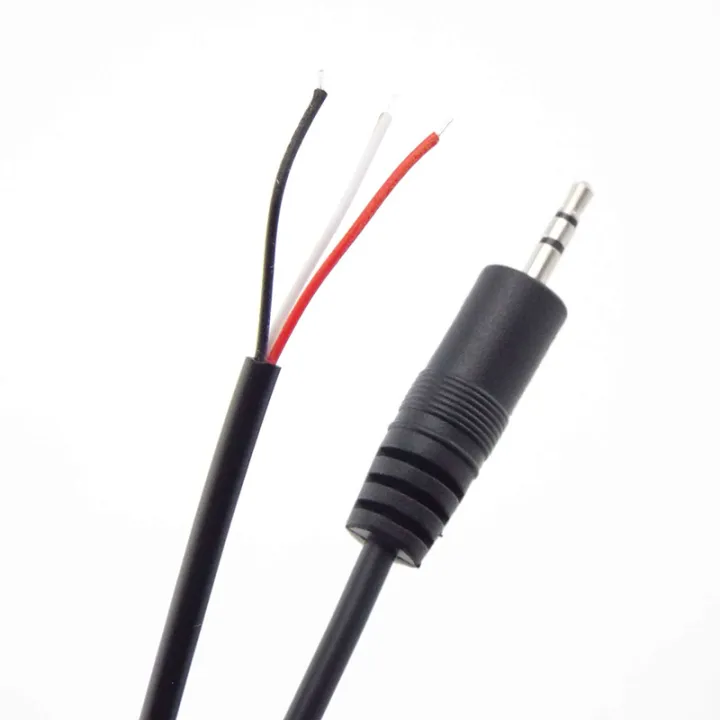 25CM 2.5mm Mono 3pole 4pole Connector Cable Male Female Plug 3pin
