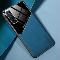 เคสสำหรับโทรศัพท์ Realme 7 4G,เคสหนังหรูหราอะคริลิคสีตัดกันใช้ปกป้องกล้อง Alas Magnetik กันกระแทกกันรอยขีดข่วนฝาหลัง