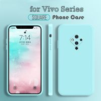 {Taoyitao Case} เคสโทรศัพท์ซิลิโคนกรอบสี่เหลี่ยมแฟชั่นสำหรับ Vivo V17 Y16 Y22 Y35 X50 X60 Y21 Y31 Y53S Y19 Y20 Neo V20 SE เคสป้องกันนุ่ม V21