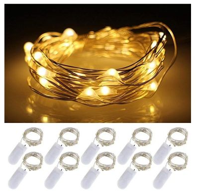 Bouquets of LED copper wire light string of cake gift boxes chandeliers with small lights button copper wire color set of lamps