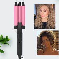 【LZ】✓●⊕  Cerâmica 3 barris modelador de cabelo 13mm aquecimento rápido 390 °f tripple barril curling iron wand pequenos cachos ferramentas estilo dupla tensão