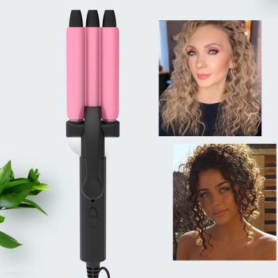 【CC】 3 Barrels Hair Curler 13mm Fast Heating 390°F Tripple Curling Iron Wand Small Curls Styling Tools Voltage