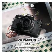 Máy film Slr Olympus OM-4 kèm lens 28mm f2.8