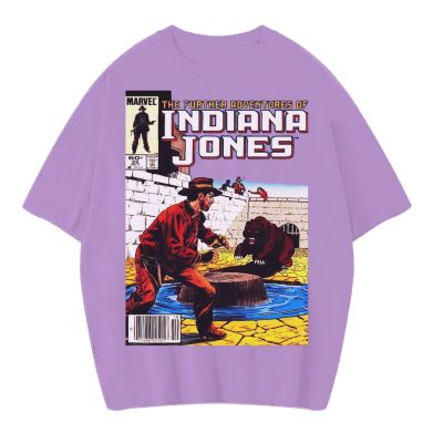 เสื้อยืด Indiana JONES VINTAGE (LILAC) ผ้าฝ้ายแท้S-5XL