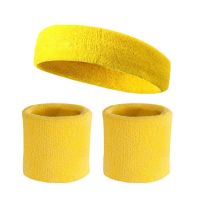 3pcs Men Women Exercise Elastic Headband Wristbands Athletic Gym Running Yoga Sweatbands Set Basketball Fitness Moisture Wicking