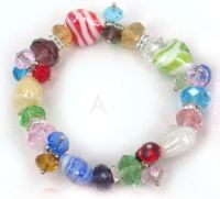 Free shipping wholesale new 8mm,10mm,12mm lady crystal glass beads and heart strand cluster beads women celet