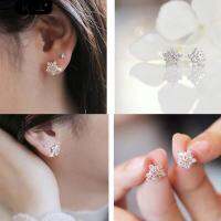 Kiel 1Pair Fashion Rhinestone เงางามหูสตั๊ดเกล็ดหิมะของขวัญเครื่องประดับ