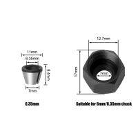 หัวจับคอลเลต6มม. หรือ6.35มม. หรือ8มม. ชุด2ชิ้นพร้อมสลักน็อตตัดแต่งเครื่องใบมีดอะไหล่เราเตอร์มิลลิ่งไฟฟ้า