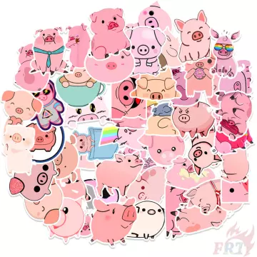 50 Pieces/set of Peppa Pig Stickers Cute Graffiti Cartoon Mobile