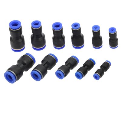 1pcs Pneumatic Fittings Push In Straight Reducer Connectors For Air Vacuum Water Pipe Plastic Pneumatic Parts 4mm-16mm OD Hose Pipe Fittings Accessori
