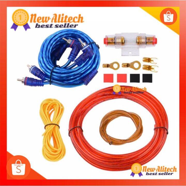 ชุดสายไฟเครื่องเสียงรถยนต์ 10GA Car Audio AMP Power Cable Subwoofer