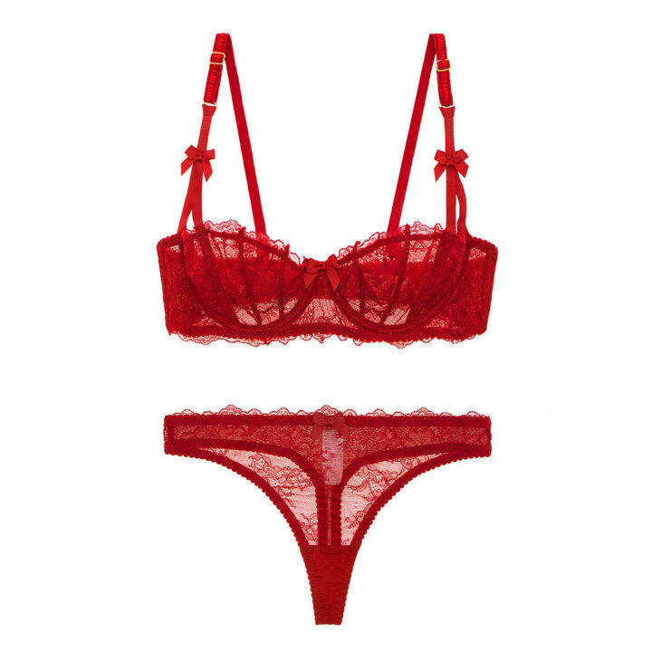 victorias-secret-sexy-1-2-half-cup-lace-bra-set-thong