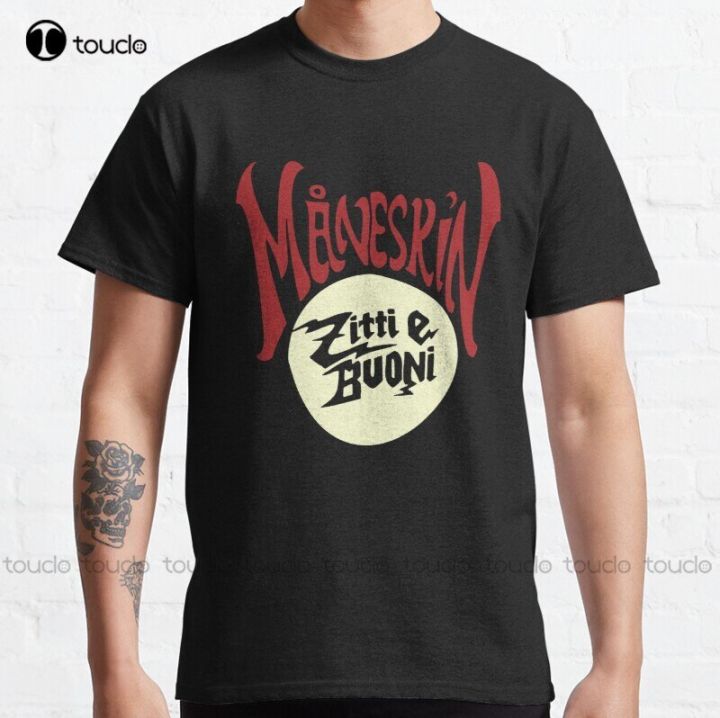 new-maneskin-fan-art-amp-merch-maneskin-classic-t-shirt-cotton-tee-shirt
