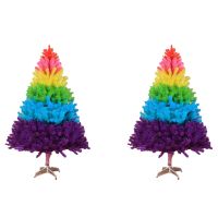 2X Rainbow Color Christmas Tree Festival Decoration Christmas Tree Creative Home Decoration Ornaments Living Room