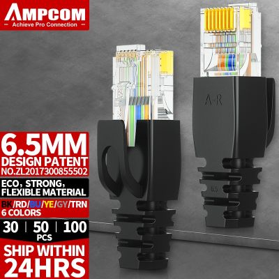 ❇✗ AMPCOM RJ45 Ethernet Network Cable Strain Relief Boots Cable Connector Plug Covers for CAT8 CAT7 CAT6A CAT6 CAT5E CAT5
