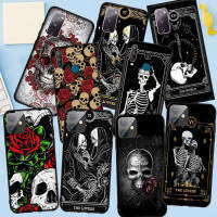 อ่อนนุ่ม เคสโทรศัพท์ ซิลิโคน L180 IB84 skull tarot cards Pink Rose Skull Pattern หรับ Realme C2 C3 C11 2021 C12 C15 C21 C25 C33 C35 C55 5 5i 5S 6i 6 8 Pro 6Pro C25S C21Y C25Y Real me 5Pro C Y 8Pro Phone Casing