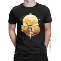 Demon Slayer Agatsuma Zenitsu Men T Shirt Funny Tees Classic Short Sleeve O Neck T-shirt Pure Cotton Original Clothing XS-6XL