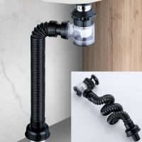 1PCS Universal Sink Drain Pipes Deodorant Drainer Wash Basin Drainage Pipeline for Bathroom Kitchen Hardware Accessories Traps Drains