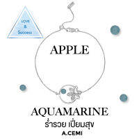 ACEMI "Apple Flower Blue Topaz X  Aquamarine Bracelet สร้อยข้อมือดอกแอปเปิ้ล พลอยบลูโทแพซ พลอยแท้ ของขวัญให้แฟน