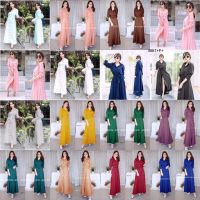 J4667 Maxi Dress แม็กซี่เดรสเชิ้ตผูกเอว