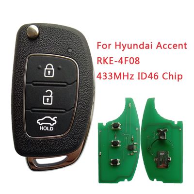 RKE-4F08 TXK020030หลังการขายสำหรับ Hyundai Accent 2013-15 Flip กุญแจรถยนต์รีโมท3ปุ่ม433Mhz ID46 PCF7936ชิป2012DJ1660
