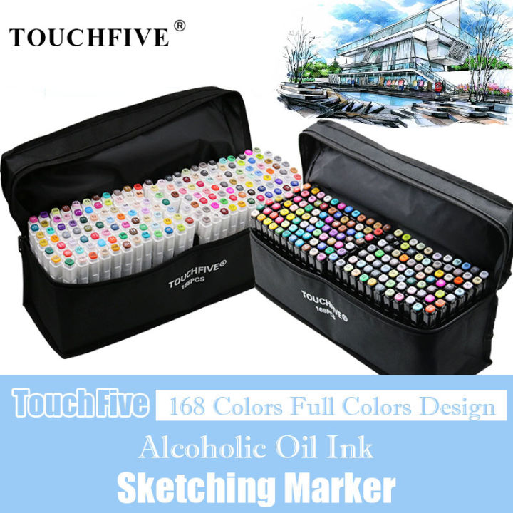 Touch Five Marker 60 Pen Design Colors Set, Box