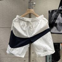 Quick-drying shorts male summer new tide han edition loose stitching 5 minutes of pants joker sports pants beach pants