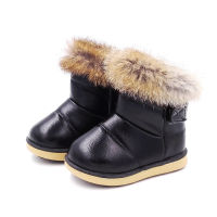 COZULMA Baby Kids Winter Boots Girls Boys Snow Boots Warm Plush Rabbit Fur Children Winter Boots for Baby Girls Baby Boys Shoes