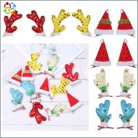 SDG 2pcs/set Hair Accessories Xmas Hat Shape Headwear Sequin BB Clips Hair Clip Antlers Headdress